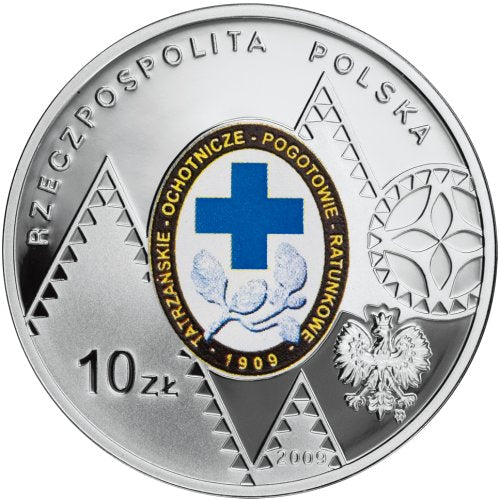 10 zł, 100. rocznica powstania Tatrzańskiego Ochotniczego Pogotowia Ratunkowego, 2009