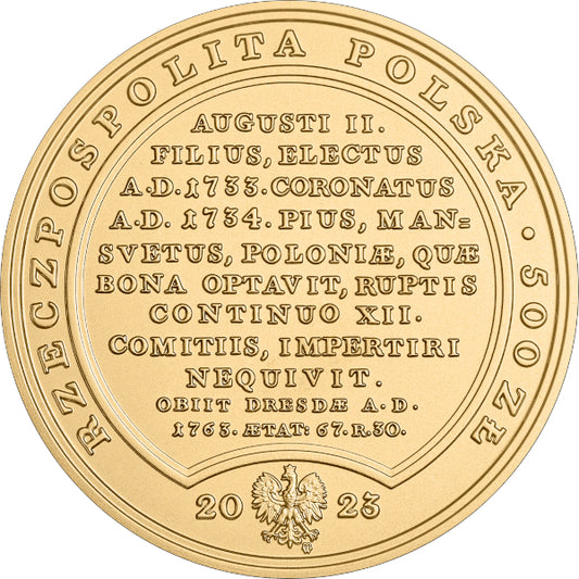 500 zł, Skarby Stanisława Augusta - August III Sas, 2023