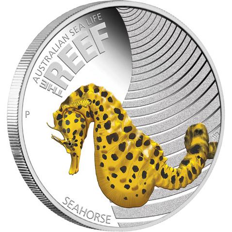 50 c, Rafa koralowa - Konik morski / The reef - Australian sea life - Seahorse, 2010