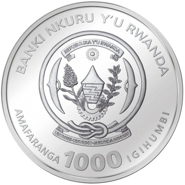 1000 f, Żyrafy (Giraffe with 4 diamond eyes, 3 oz silver), 2010