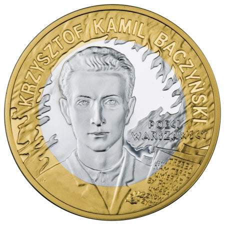 10 zł, 65. rocznica Powstania Warszawskiego - poeci warszawscy - K. K. Baczyński,  2009