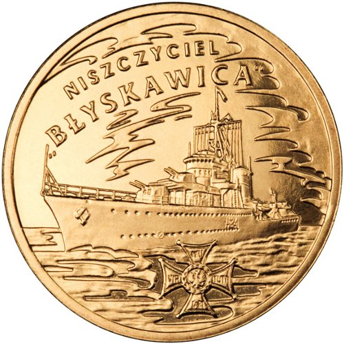 2 zł, Polskie okręty - Niszczyciel Błyskawica, 2012