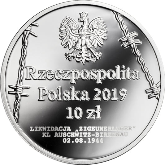 10 zł, 75. rocznica zagłady Romów i Sinti, 2019