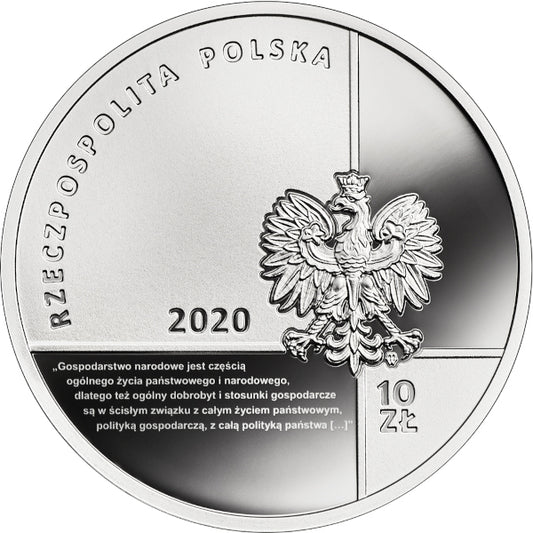 10 zł, Wielcy polscy ekonomiści - Stanisław Głąbiński, 2020