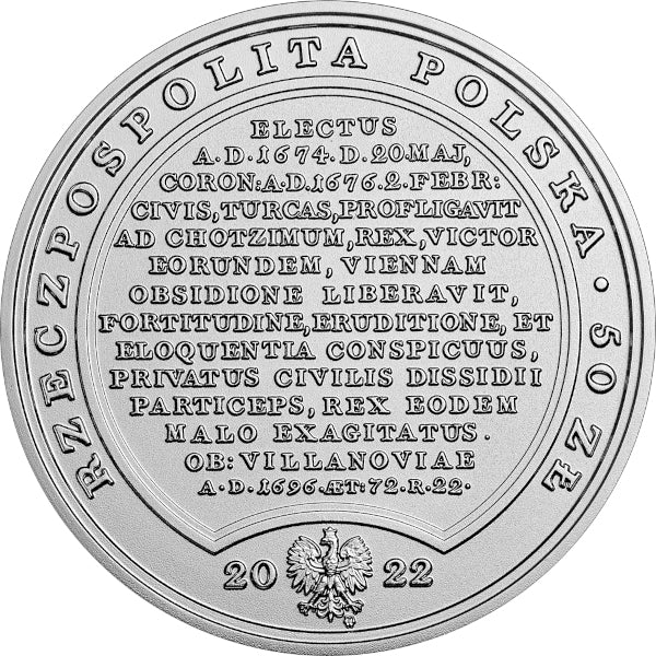 50 zł, Skarby Stanisława Augusta - Jan III Sobieski, 2022