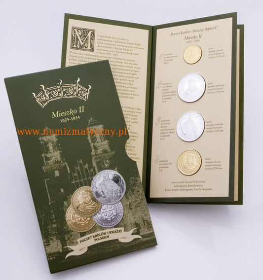 Koronowani Królowie Polski - Mieszko II  (1025-1031) - blister numizmatyka, 2007